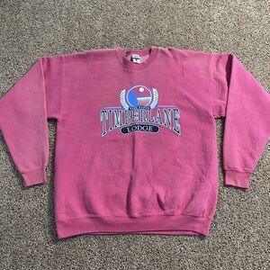 Vintage 90s Travel Graphic Crewneck Sweatshirt Pull Over Women’s 2X Pink